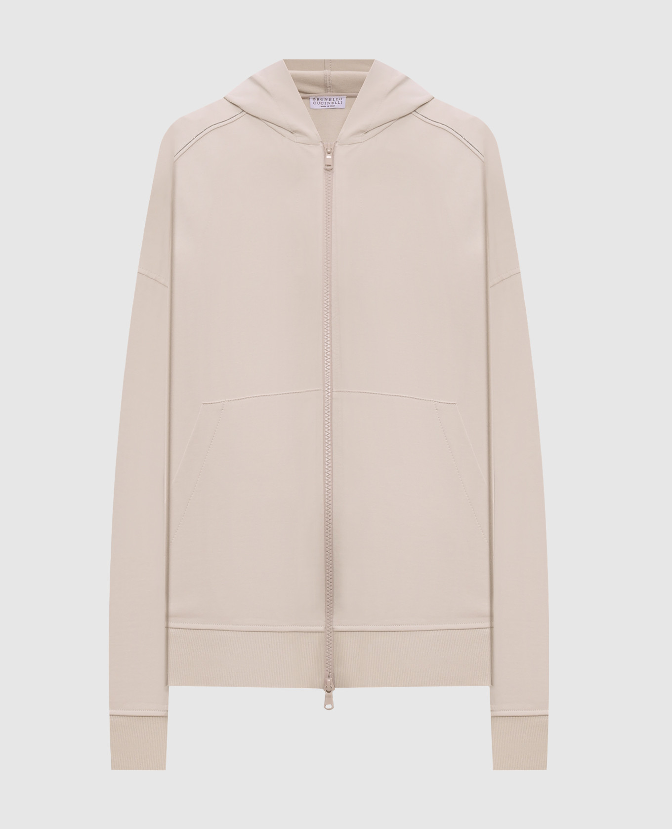 

Beige sports jacket with monil chain Brunello Cucinelli