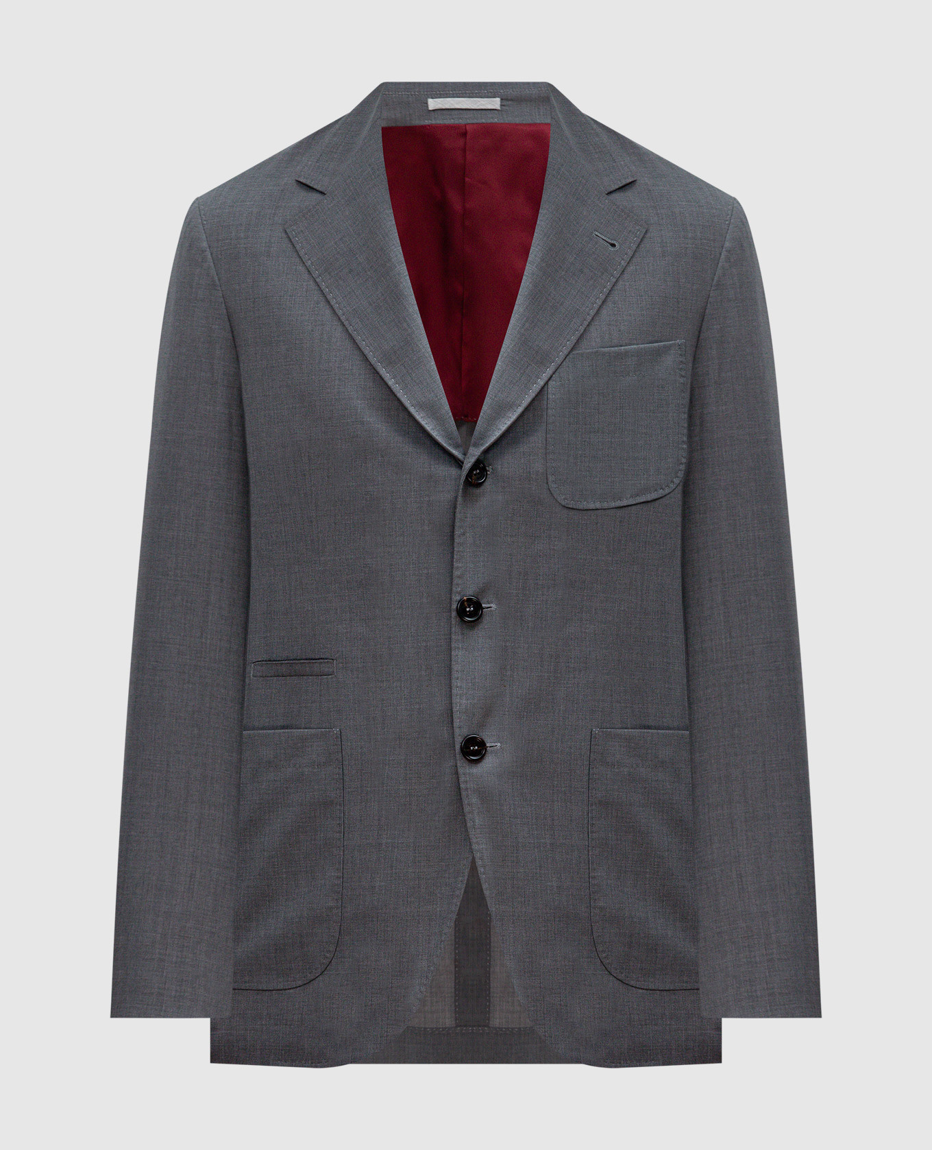 

Gray wool and silk blazer Brunello Cucinelli, Grey