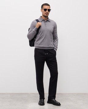 Dolce&Gabbana Gray wool polo shirt GXZ25TJDVBV