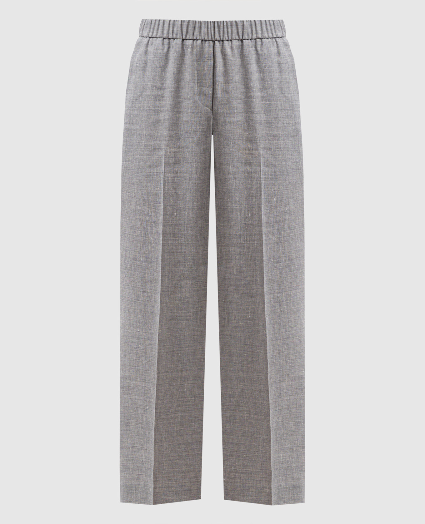 

Gray linen and wool trousers with monil chain Peserico, Grey