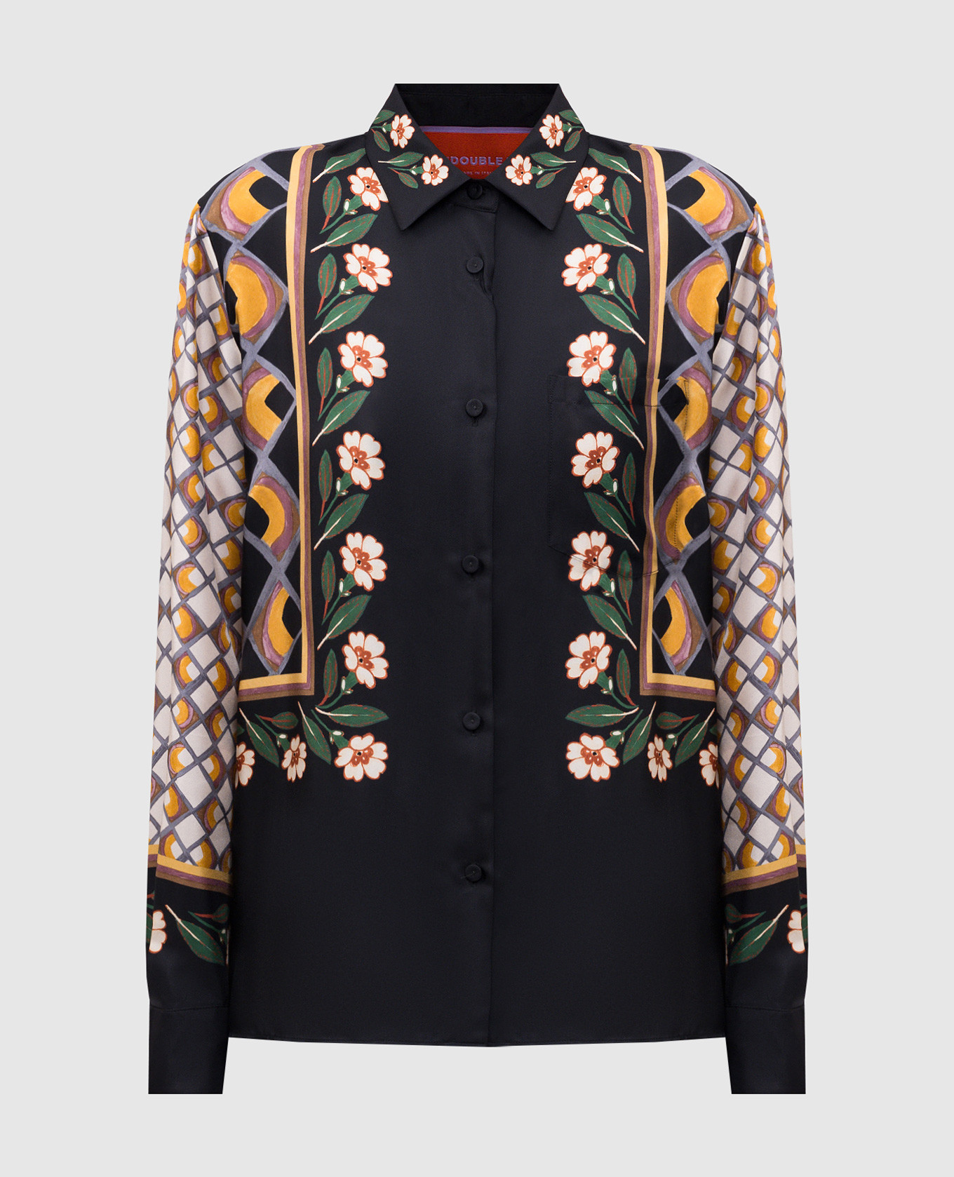 

Boy's printed silk blouse La DoubleJ, White