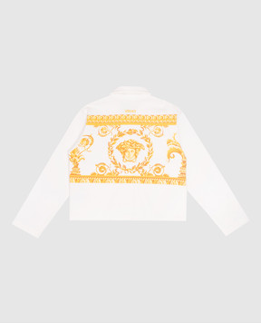 Versace Children's white jacket with logo print 10182861A13186