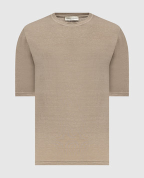 Cashmere&Whiskey Beige linen T-shirt TS6452360706F