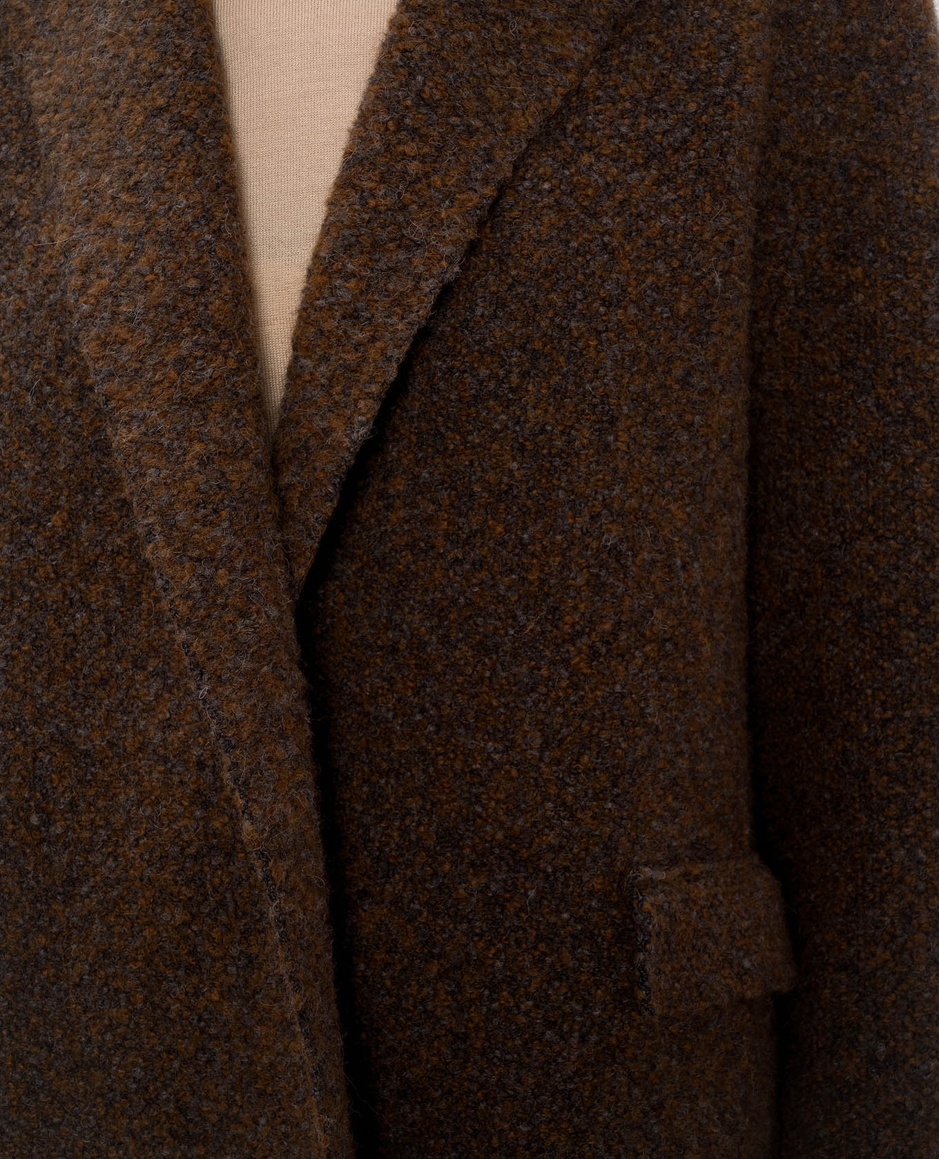 

Brown alpaca wool coat BOBOUTIC