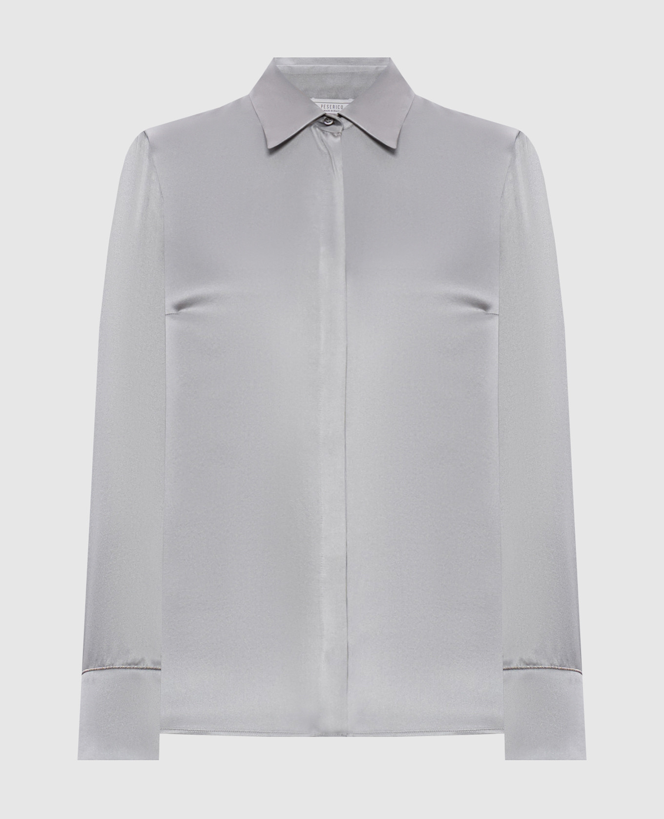 

Gray silk blouse Peserico, Grey