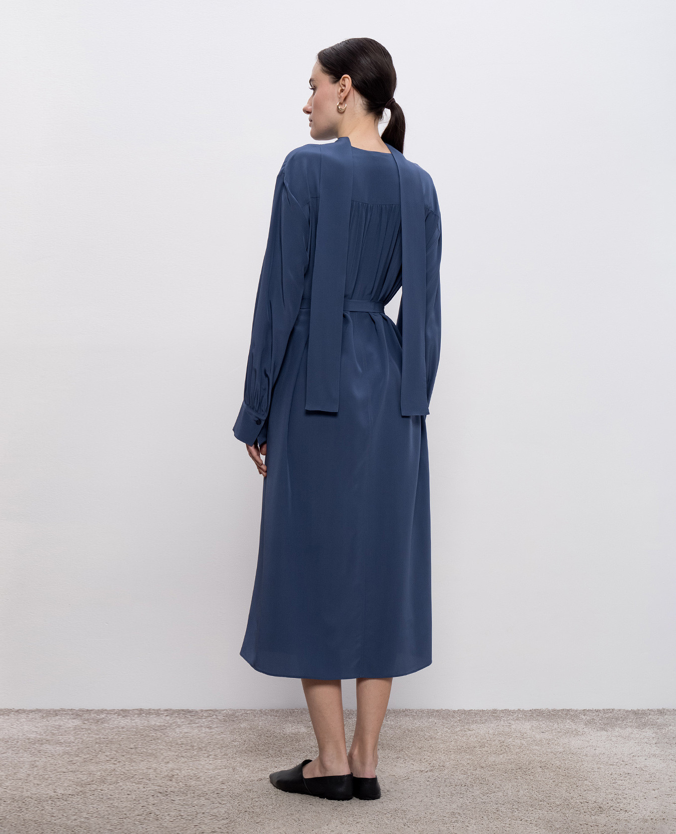 

Blue silk Bolero midi dress JOSEPH