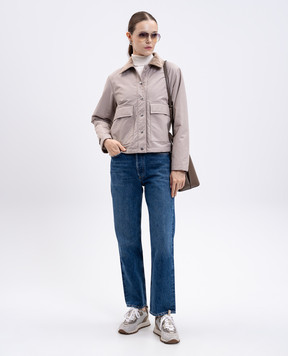 Peserico Beige jacket with patch A210207312C