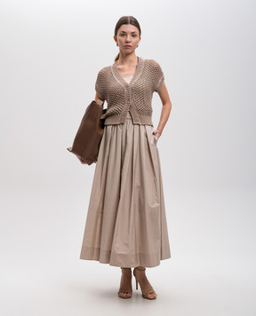 Peserico Beige silk top S0898102372