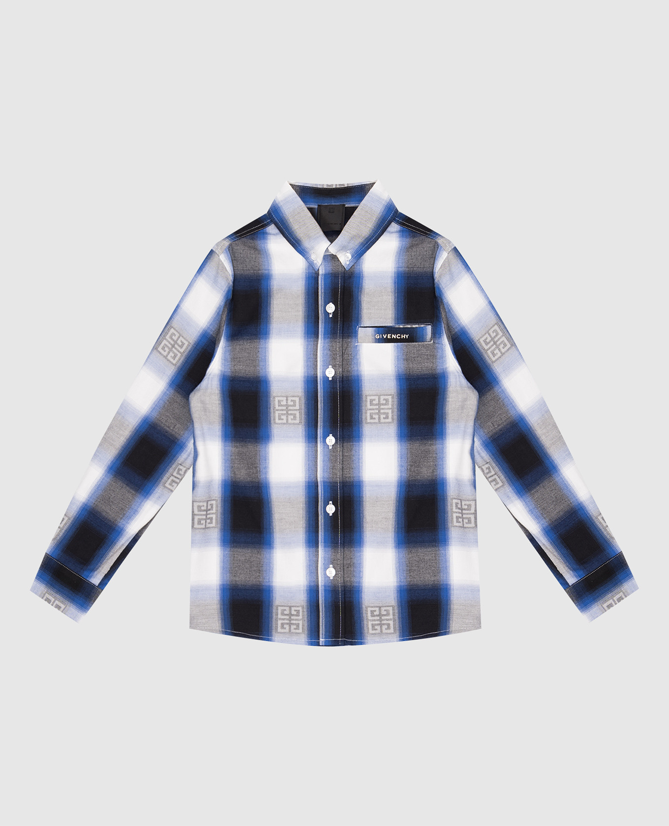 

Children's blue checked shirt Givenchy