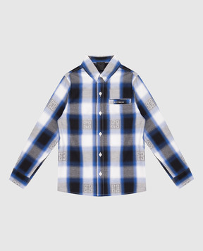 Givenchy Children's blue checked shirt H3031812+