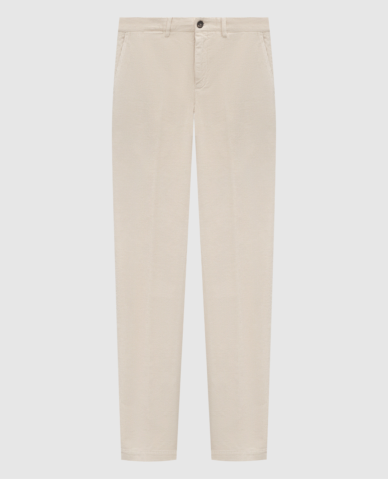 

Beige corduroy trousers with metallic logo Peserico