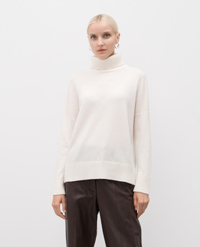 Simonetta Ravizza Malaga white cashmere sweater F05KN73T10