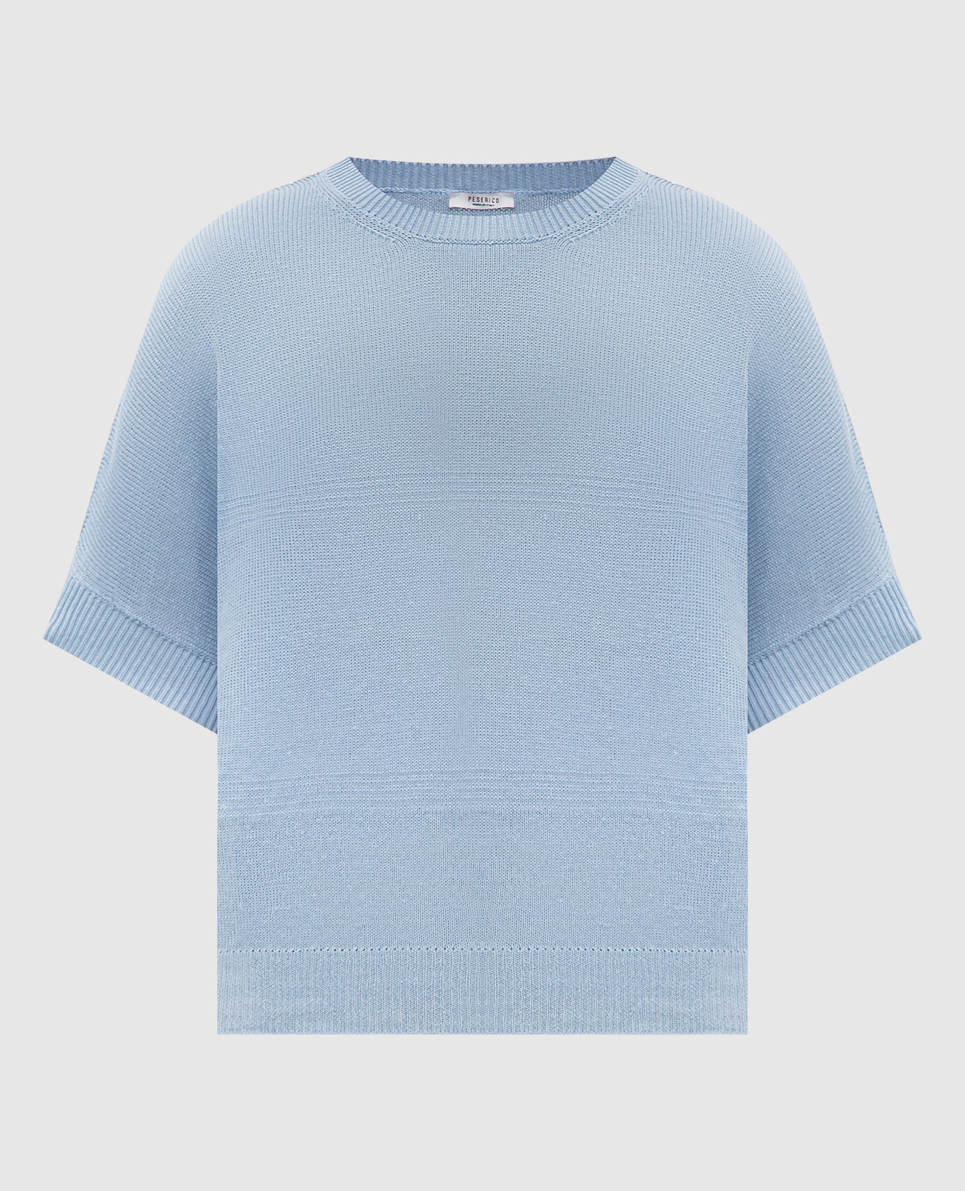 

Blue linen top with monil chain Peserico, Light blue