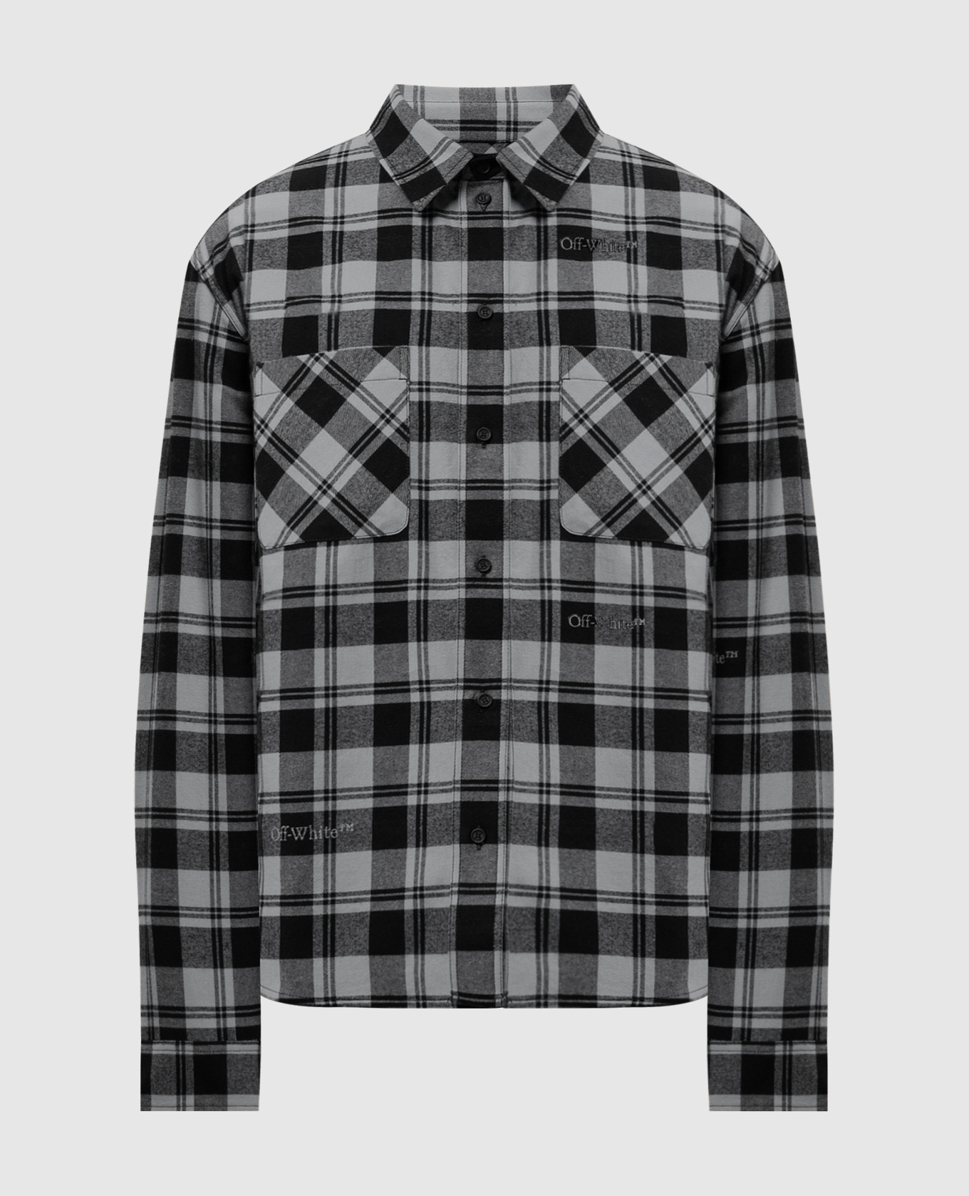 

Gray checkered shirt with logo Off-White, Grey
