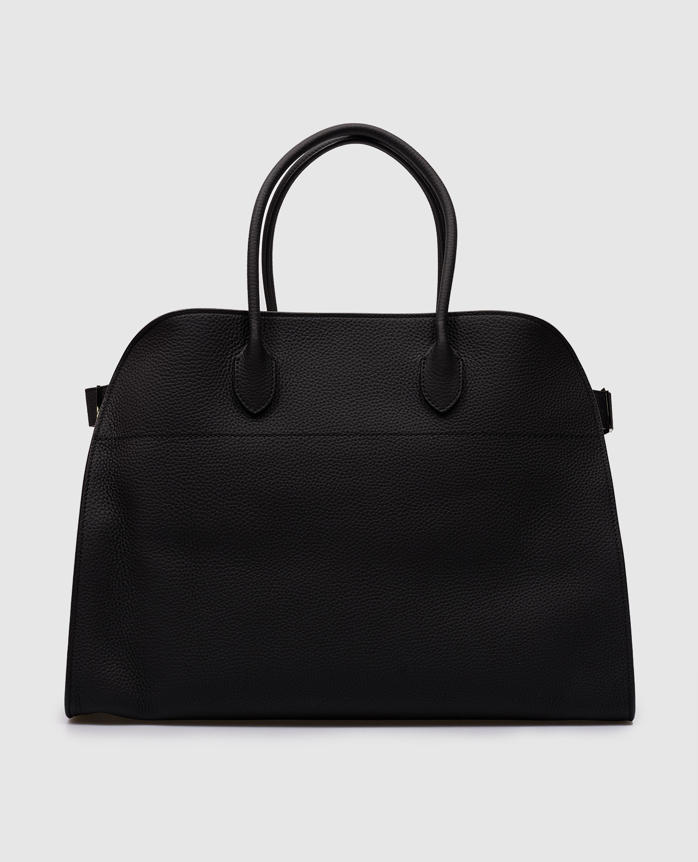 The Row - Soft Margaux 17 black leather tote bag with