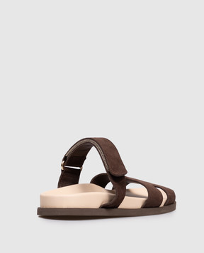 Babe Pay Pls Brown suede flip-flops 276001ZA