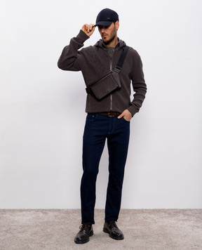 Cashmere&Whiskey Blue jeans with logo patch DENIMSTRETCH871