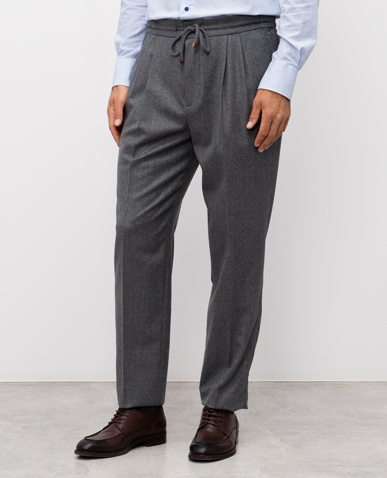 

Gray wool pants Brunello Cucinelli, Grey