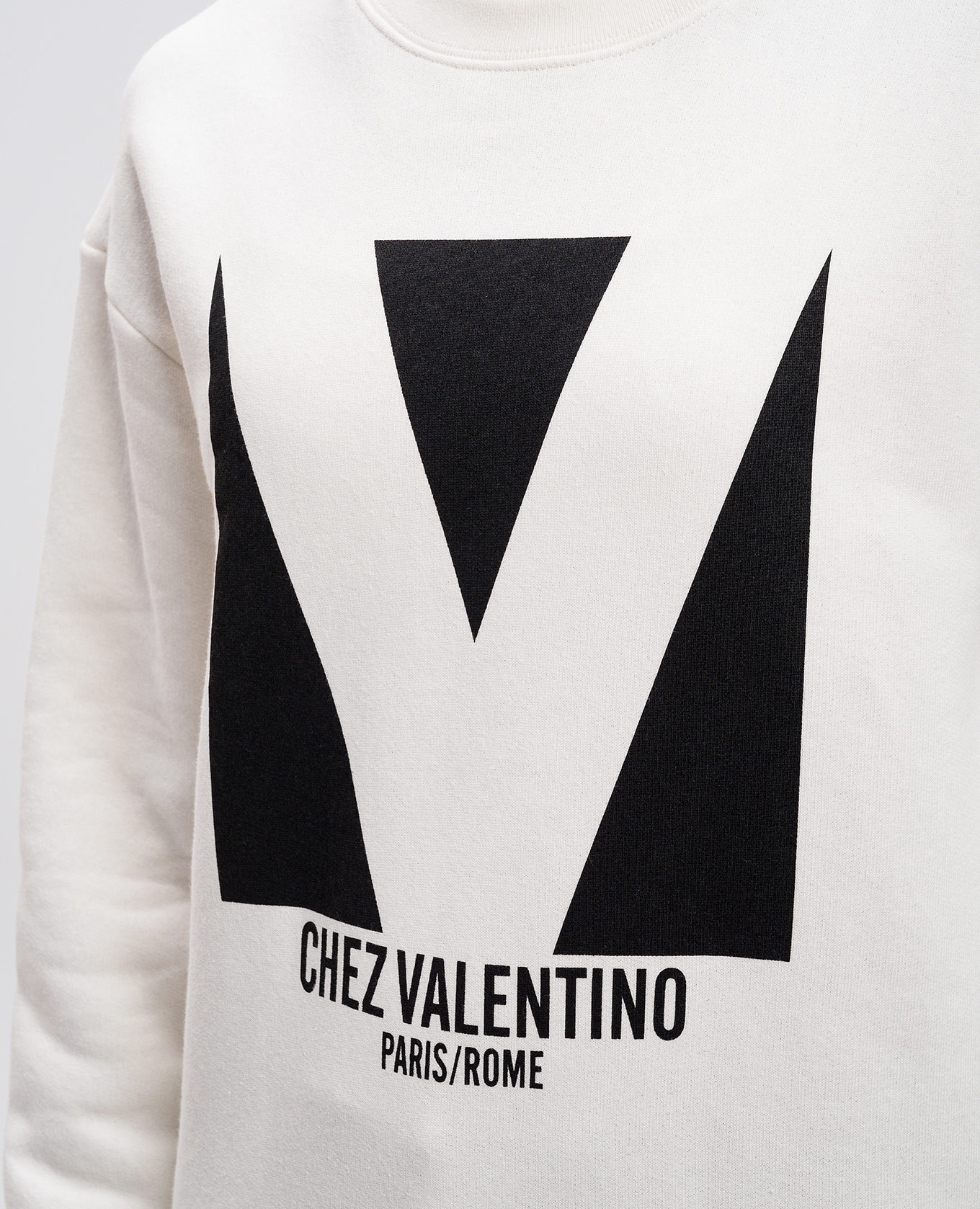 White sweatshirt with logo print Valentino 5
