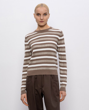 Brunello Cucinelli Brown striped jumper M19251500P
