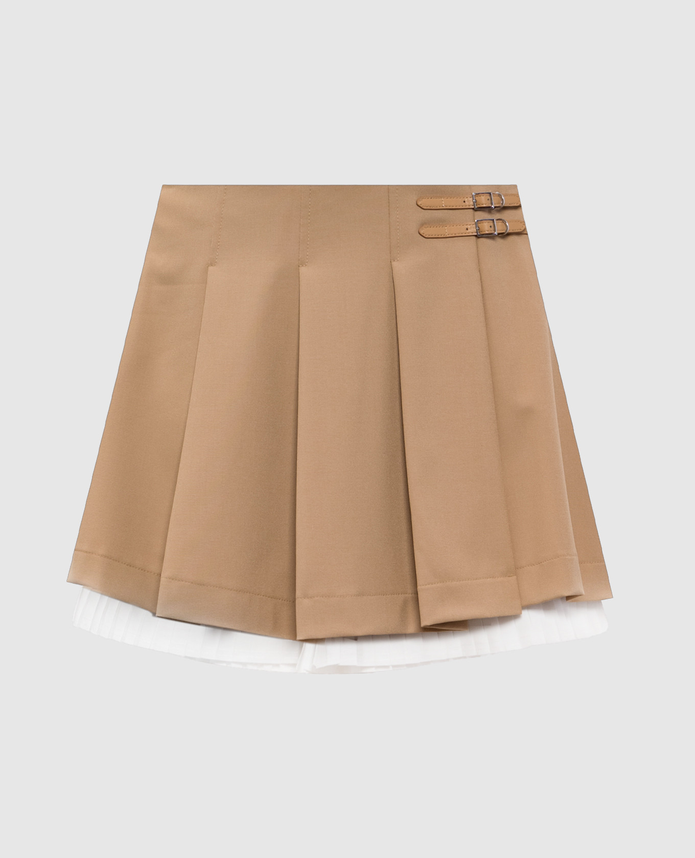 Beige pleated skirt-shorts Suzie Simkhai