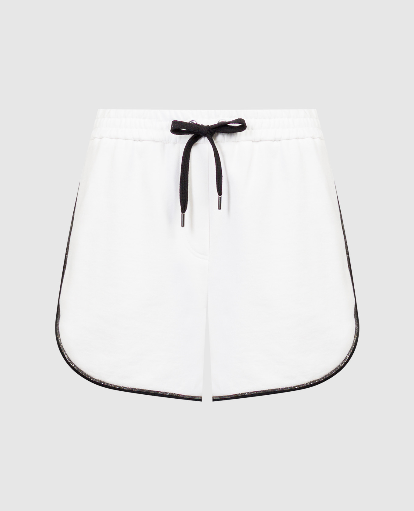 White shorts with monil chain brunello cucinelli