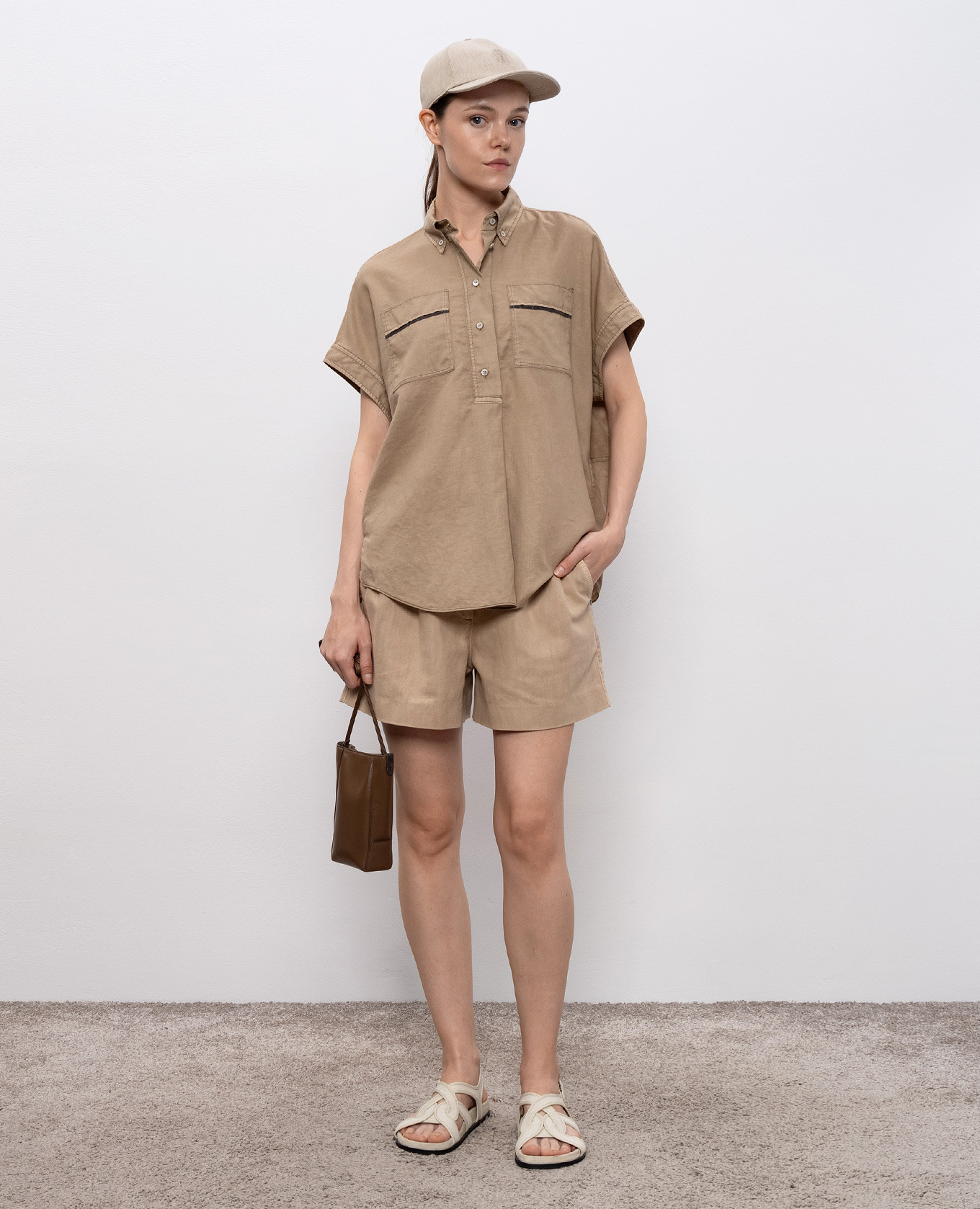 

Beige linen shirt Brunello Cucinelli
