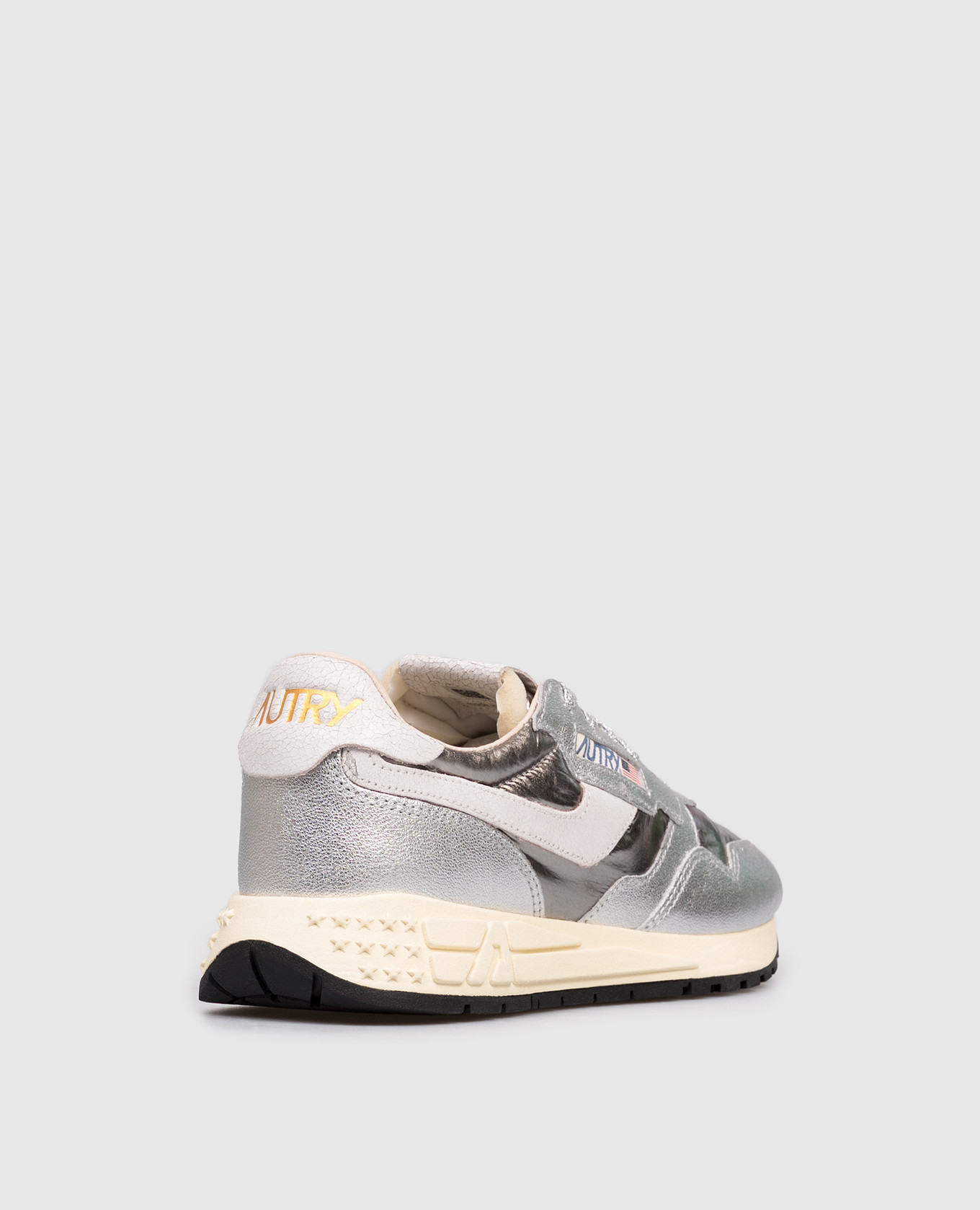 

Silver REELWIND combination sneakers AUTRY