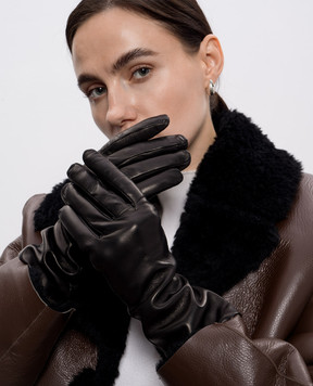 Babe Pay Pls Black leather gloves 97