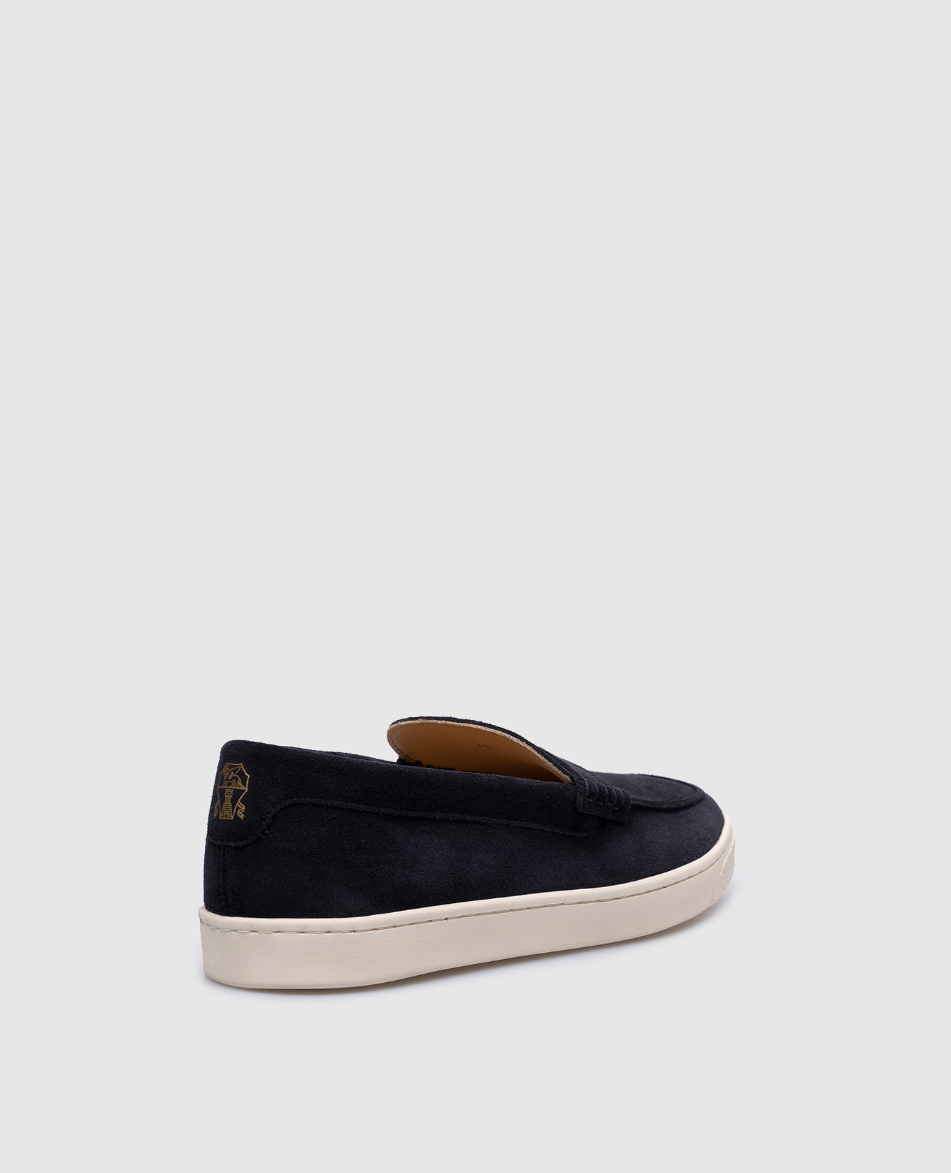 

Blue suede loafers with logo Brunello Cucinelli