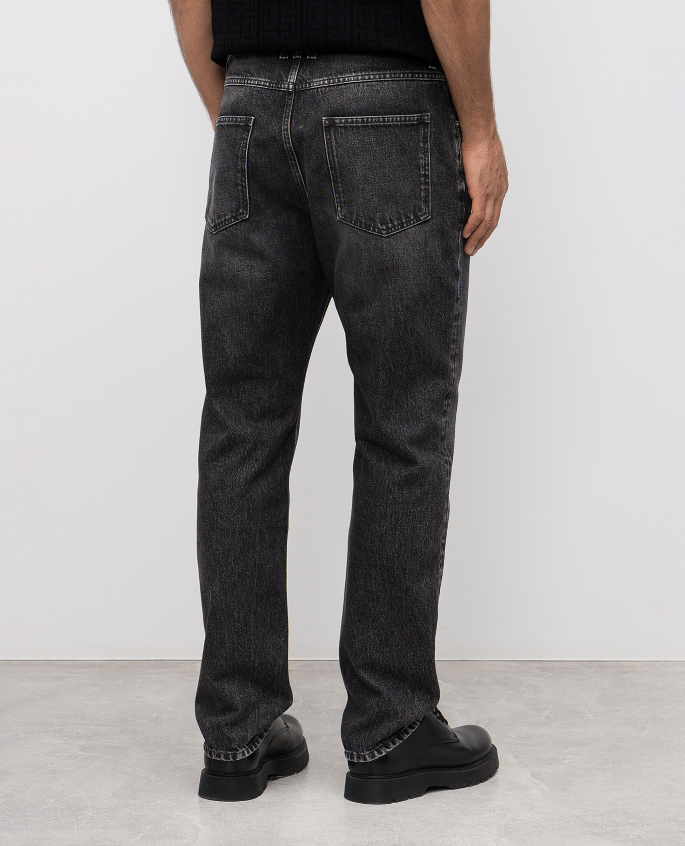 

Gray jeans with a worn effect Balmain, Grey