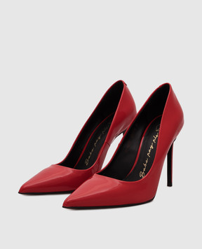 Babe Pay Pls Red and gray patent leather shoes 201119256N