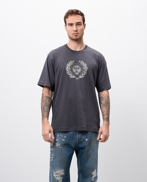 Dolce&Gabbana Gray t-shirt with logo print G8PN9TG7O2D