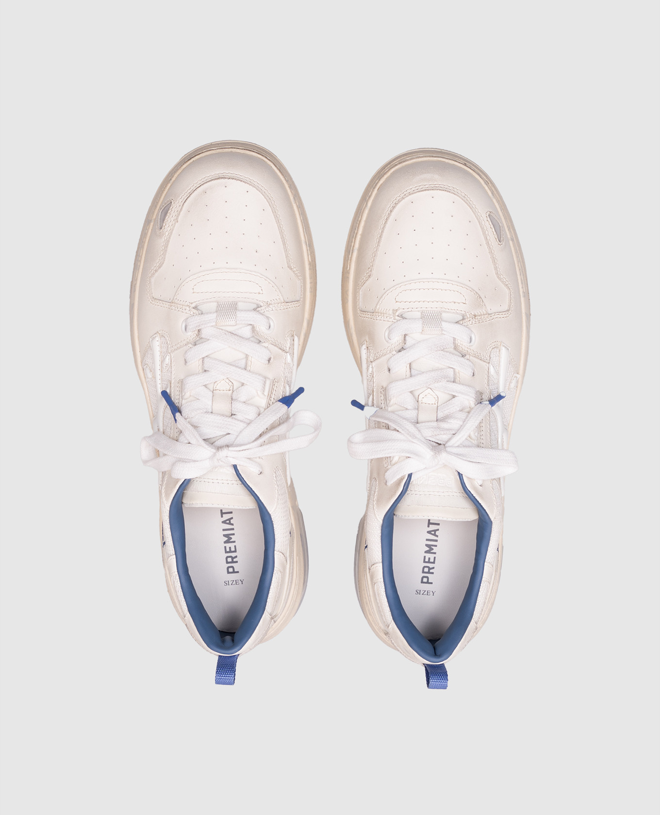 

White DRAKE combination sneakers with vintage effect Premiata