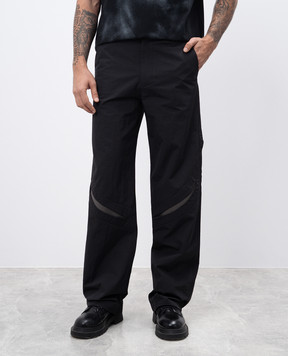 Heliot Emil Black pants RESILIENCE with elastic inserts M10180