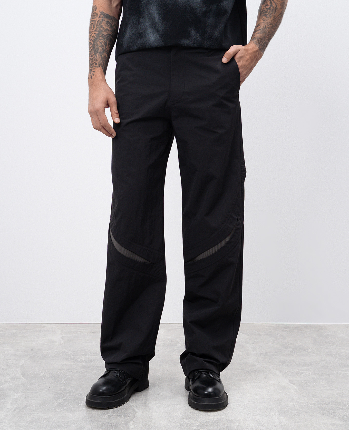 Black pants RESILIENCE with elastic inserts Heliot Emil 3