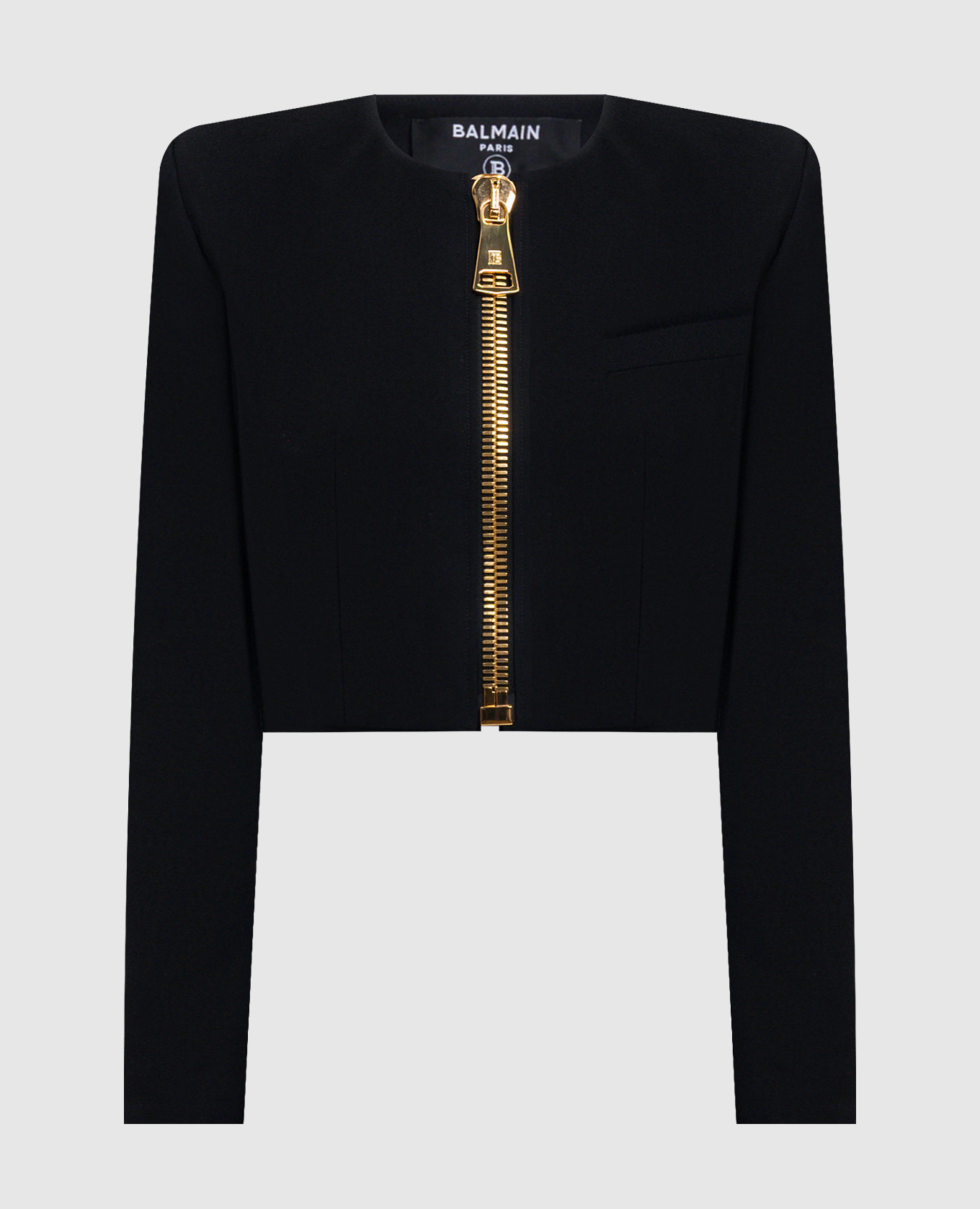 

Black cropped wool jacket Balmain
