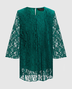 Marina Rinaldi Green lace blouse with pleating BACIATO