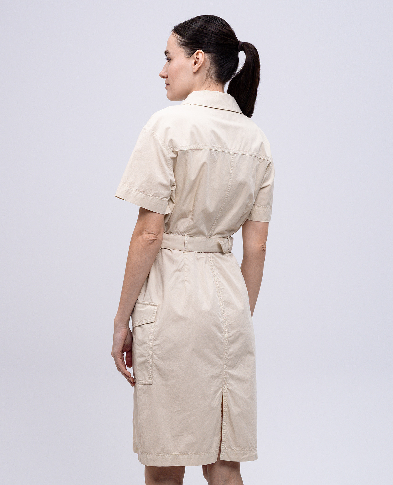 

Beige shirt dress with belt Woolrich