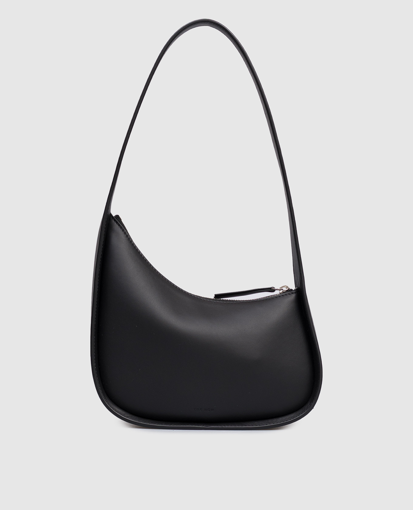 

Black leather hobo bag with logo The Row