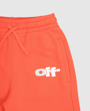Off-White Kids' orange joggers with logo OBCH001S25FLE002