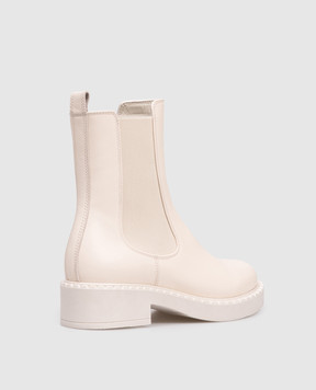 Babe Pay Pls White leather Chelsea boots 417201KO