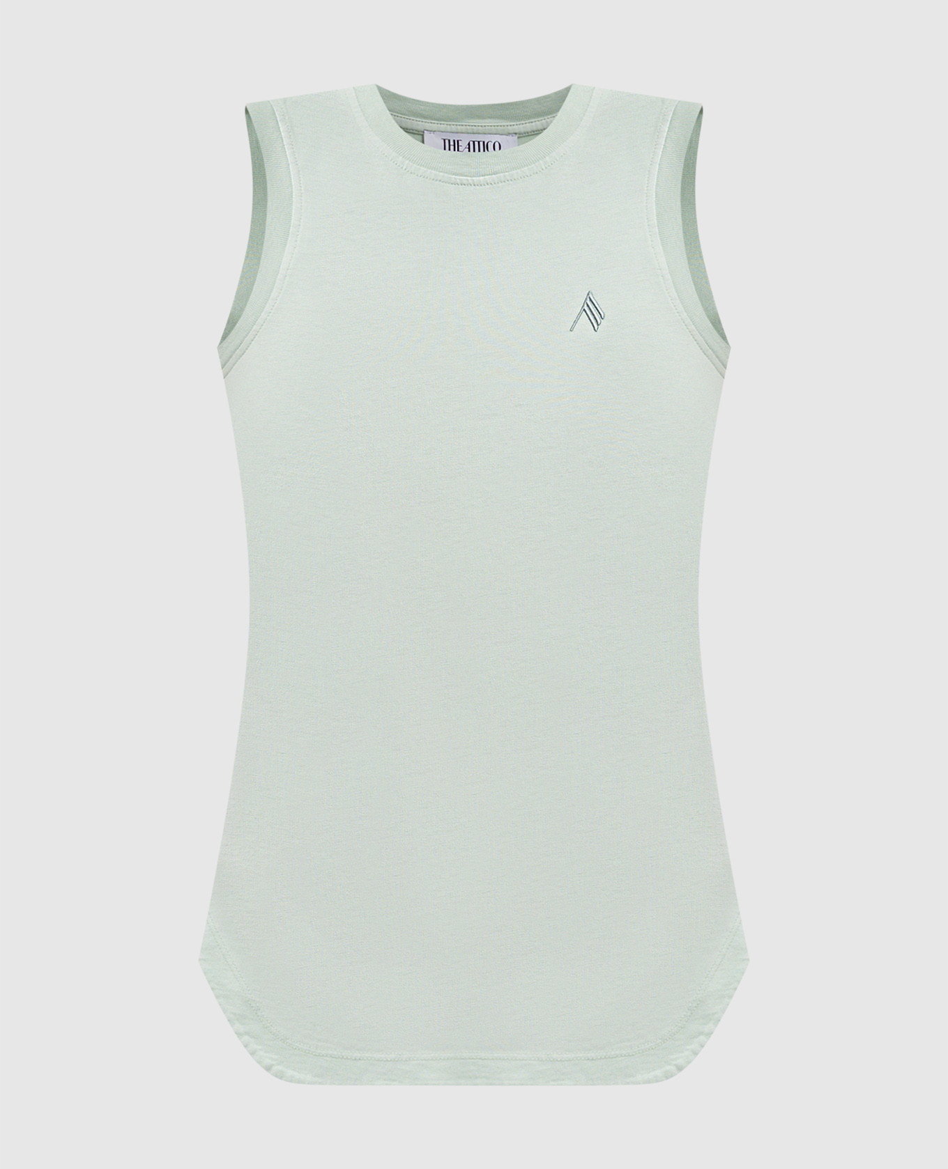 

Reese green top with embroidered emblem The Attico