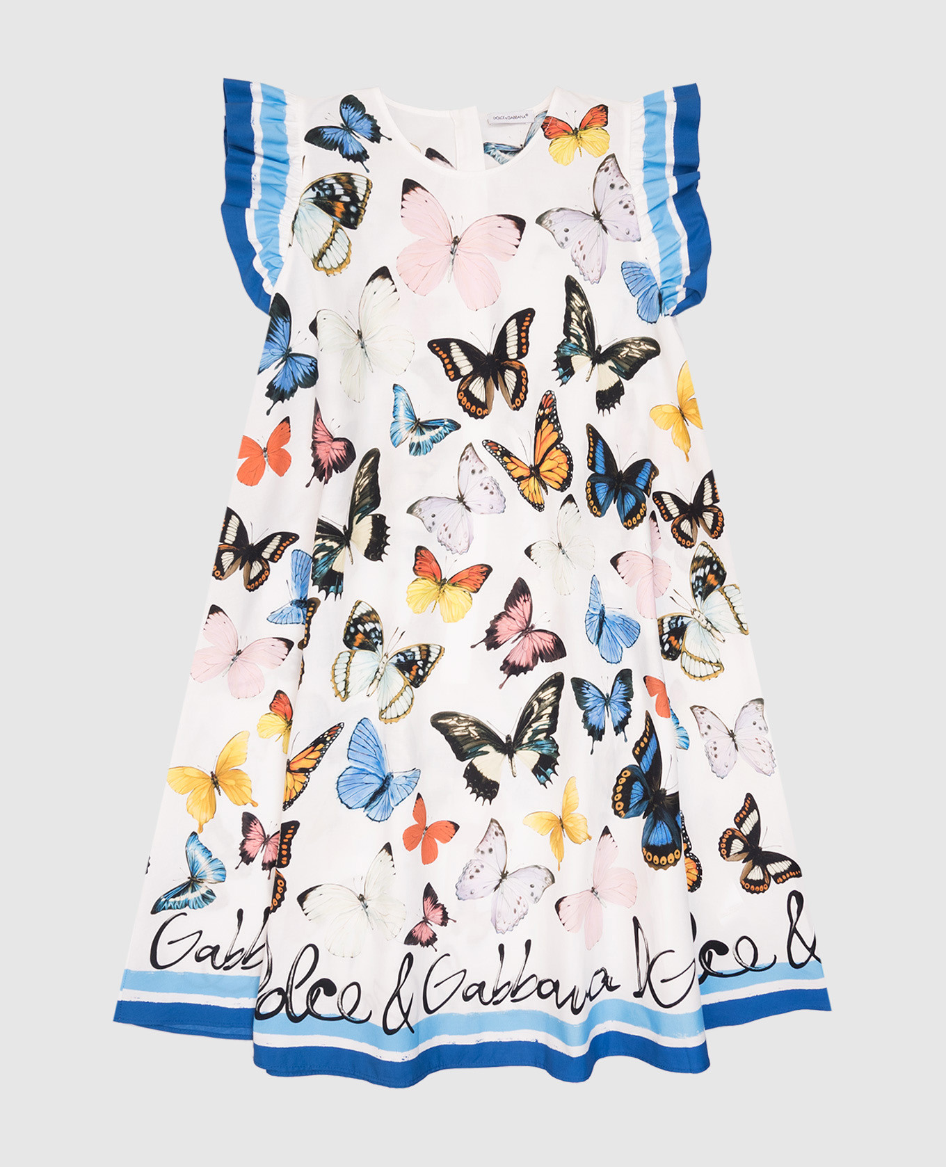

Children's white dress with butterfly print Dolce&Gabbana