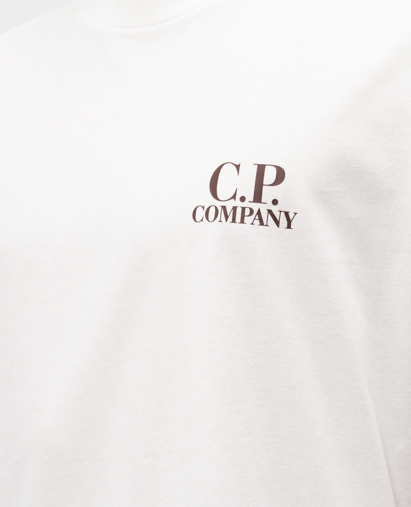 

White T-shirt with logo print C.P. Company