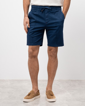 ISAIA Blue shorts with logo PNCT21XP871