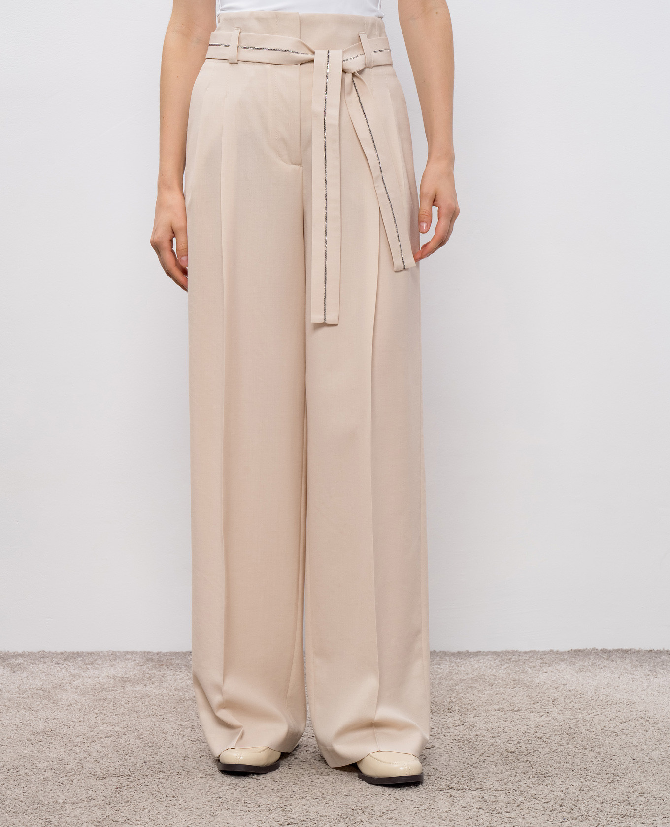 

Beige wool pants Peserico