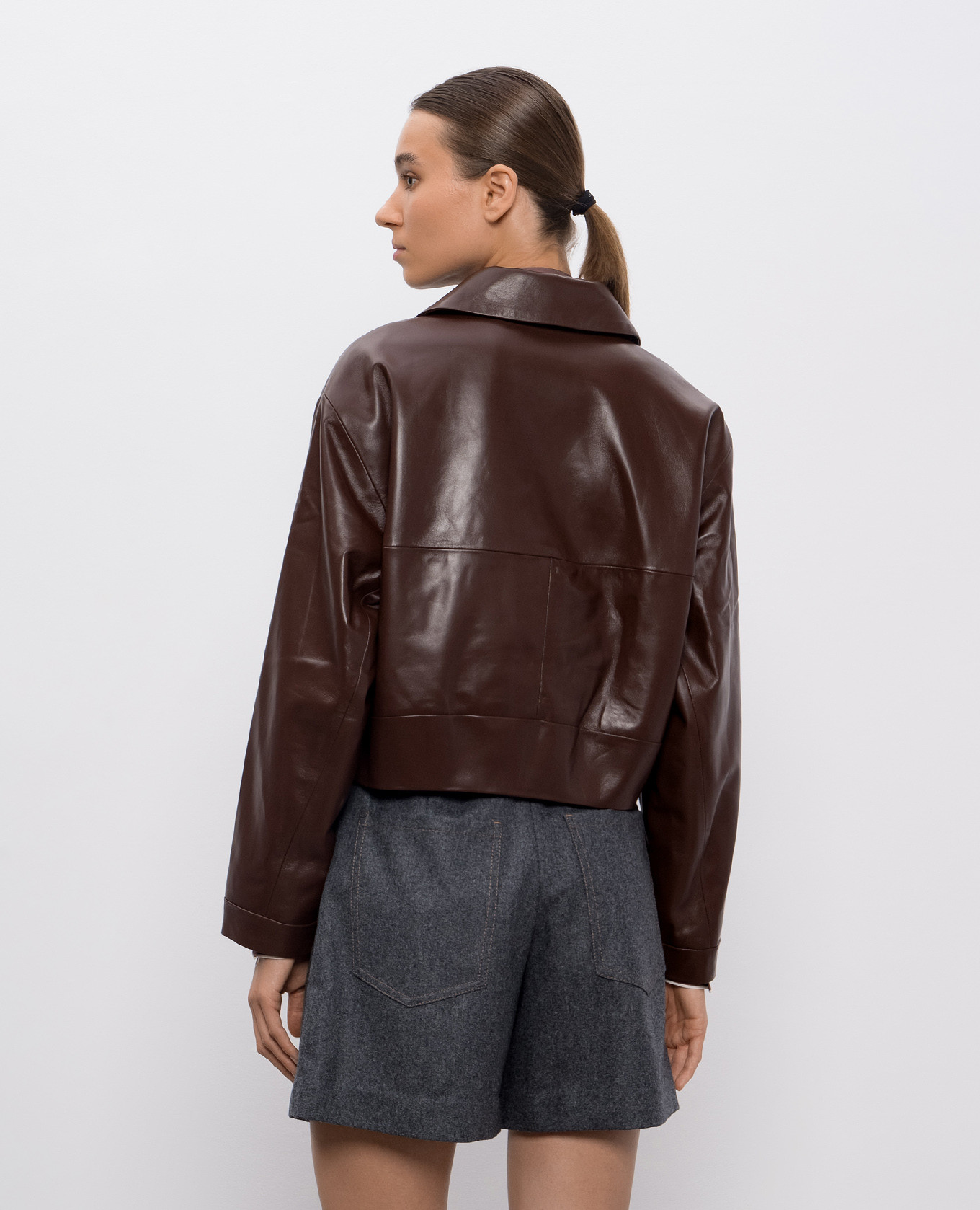 

Brown leather jacket Babe Pay Pls