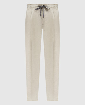Cashmere&Whiskey Beige linen pants 0255600195