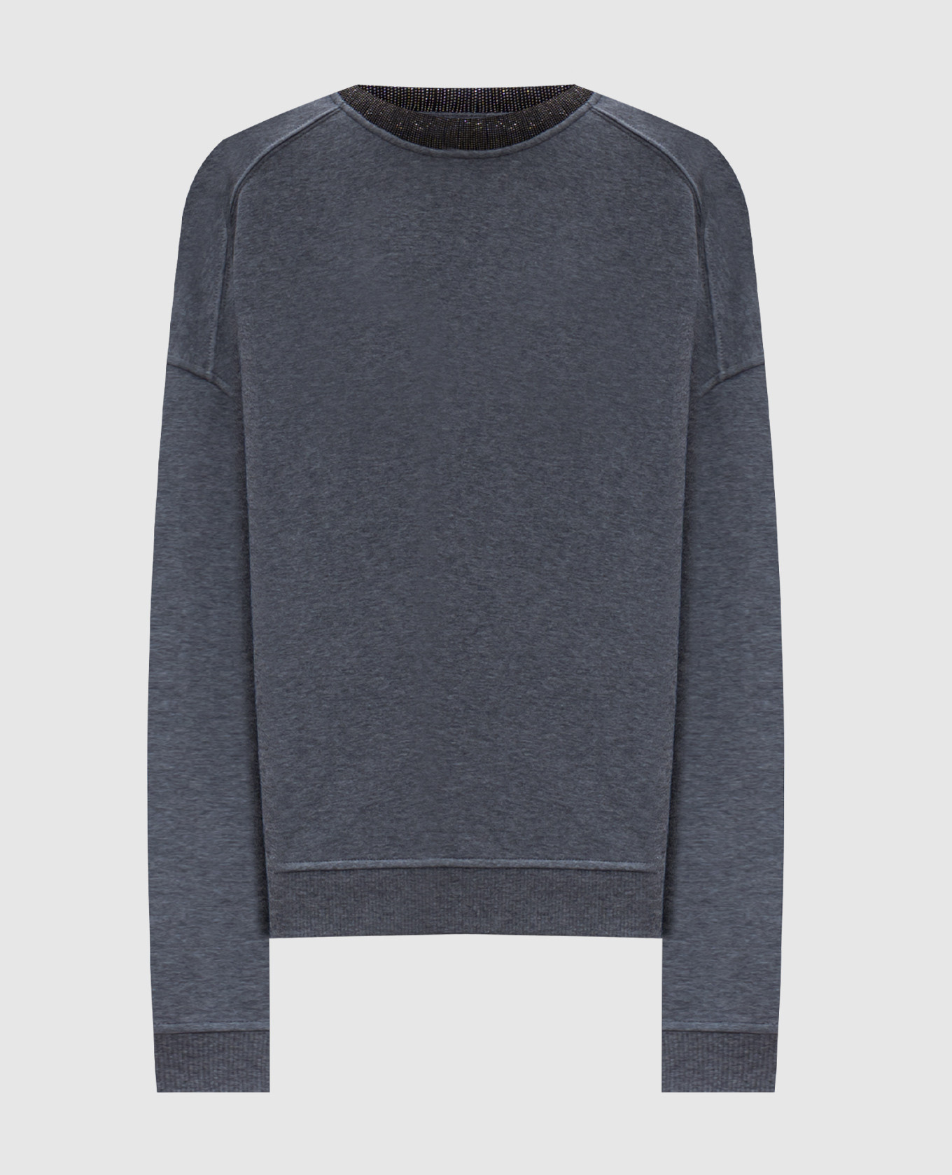 

Gray sweatshirt with monil chain Brunello Cucinelli, Grey